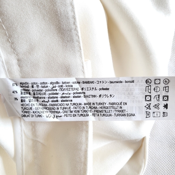 Zara High Waist Buttoned Front White Bermuda Shorts NWT X-Small - Picture 8 of 8